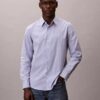 Camisa clásica con botones de rayas de Cotton Stretch