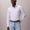 Camisa clásica con botones de rayas de Cotton Stretch