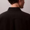 Camisa clásica de lino y algodón con botones