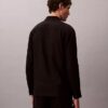 Camisa clásica de mezcla de lino liso