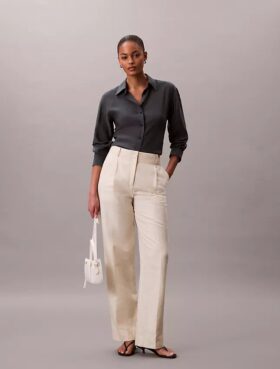 Camisa clásica de voile con botones