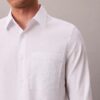 Camisa clásica lisa de seersucker