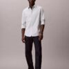 Camisa clásica lisa Oxford con botones