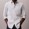 Camisa clásica lisa Oxford con botones