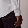 Camisa clásica lisa Oxford con botones