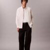 Camisa clásica Oxford a rayas con botones Camisa clásica Oxford a rayas con botones