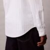 Camisa clásica Oxford a rayas con botones Camisa clásica Oxford a rayas con botones