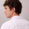 Camisa clásica Oxford de algodón elástico a rayas con botones Camisa clásica Oxford de algodón elástico a rayas con botones