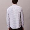 Camisa clásica Oxford de algodón elástico a rayas con botones Camisa clásica Oxford de algodón elástico a rayas con botones