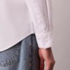 Camisa clásica Oxford de algodón elástico a rayas con botones Camisa clásica Oxford de algodón elástico a rayas con botones