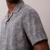 Camisa cómoda de algodón y lino con cuello camp Camisa cómoda de algodón y lino con cuello camp