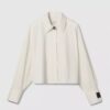 Camisa corta de popelín con botones Camisa corta de popelín con botones