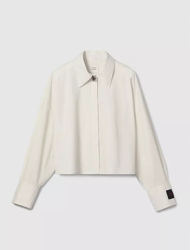 Camisa corta de popelín con botones Camisa corta de popelín con botones