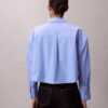 Camisa corta de popelín con botones y corte holgado