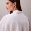 Camisa corta holgada de popelín con botones Camisa corta holgada de popelín con botones