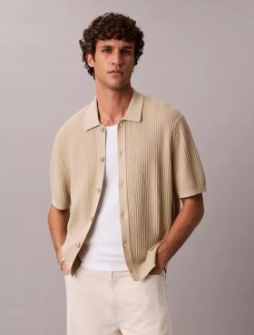Camisa de algodón con botones