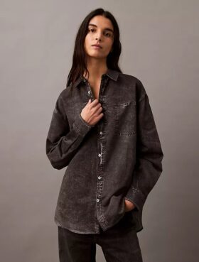 Camisa de botones con estampado de Denim