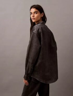 Camisa de botones con estampado de Denim
