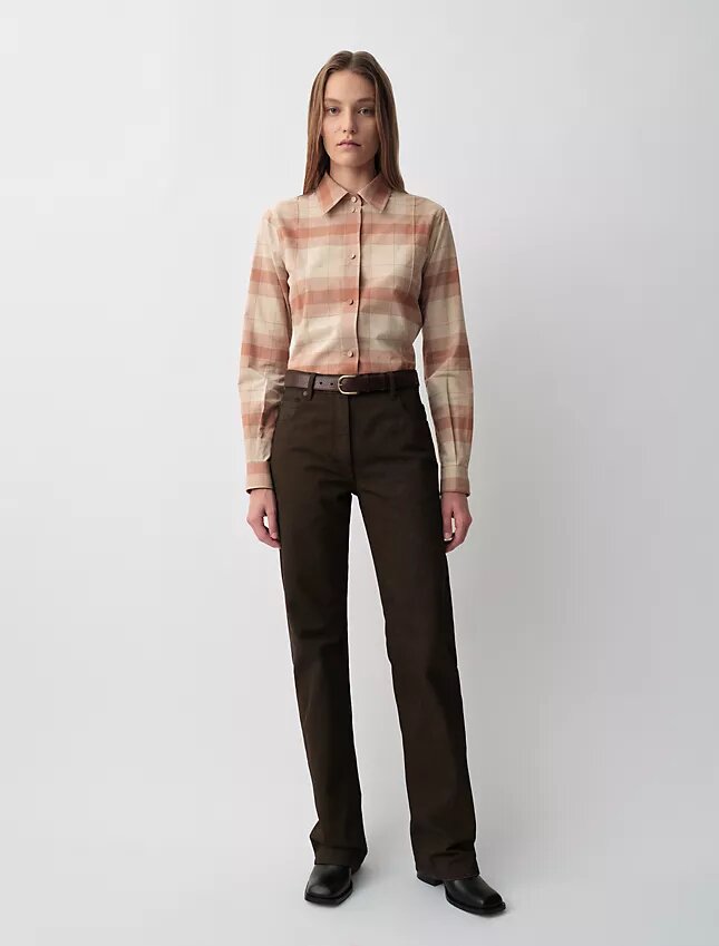 Camisa de cuadros Scarlett con botones Camisa de cuadros Scarlett con botones