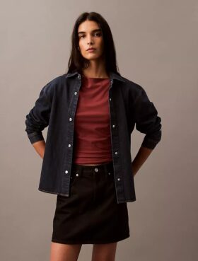 Camisa de Denim holgada con botones