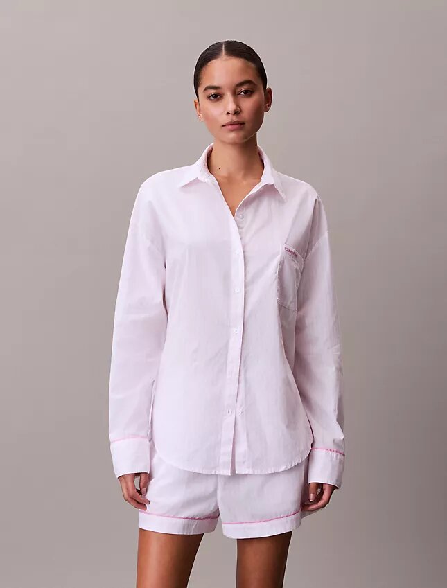 Camisa de dormir de popelín de algodón para el Día de San Valentín Camisa de dormir de popelín de algodón para el Día de San Valentín