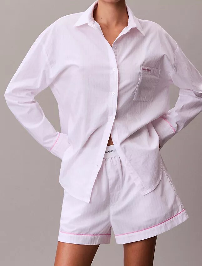 Camisa de dormir de popelín de algodón para el Día de San Valentín Camisa de dormir de popelín de algodón para el Día de San Valentín