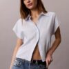 Camisa de lyocell con botones Camisa de lyocell con botones