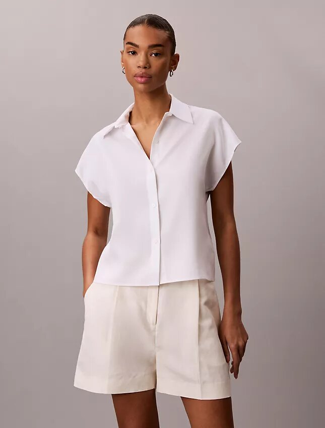 Camisa de lyocell con botones Camisa de lyocell con botones