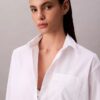 Camisa de popelín con botones y corte relajado Camisa de popelín con botones y corte relajado