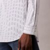 Camisa de popelín de algodón a rayas con botones Camisa de popelín de algodón a rayas con botones