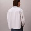 Camisa de popelín de algodón con corte recto y botones Camisa de popelín de algodón con corte recto y botones