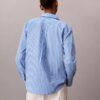 Camisa de popelín de algodón con rayas y logotipo bordado