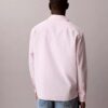 Camisa de popelín lavado con botones y corte holgado