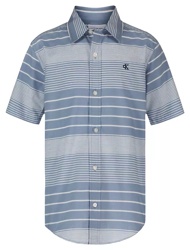 Camisa de verano a rayas con botones para niños Camisa de verano a rayas con botones para niños