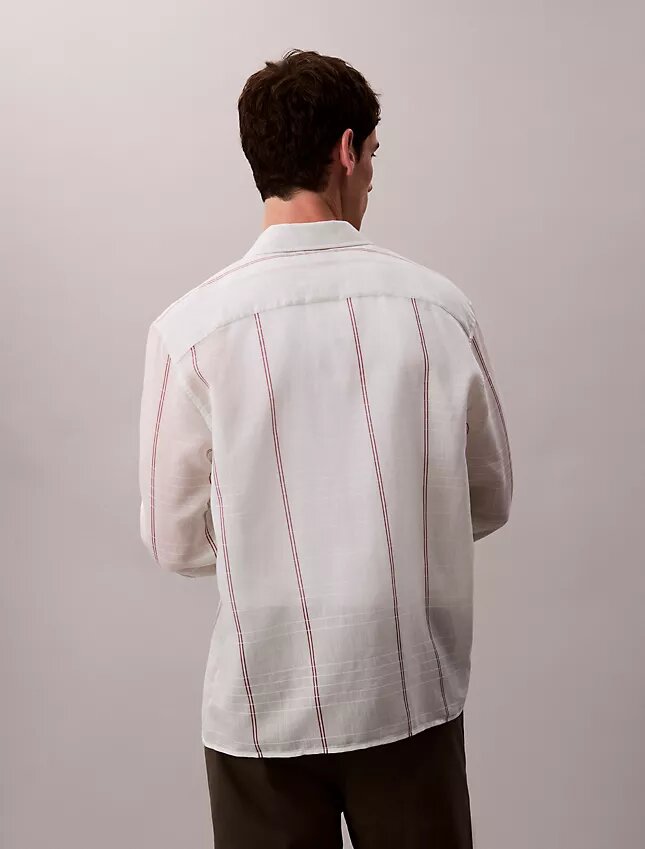 Camisa holgada de algodón y nailon Camisa holgada de algodón y nailon