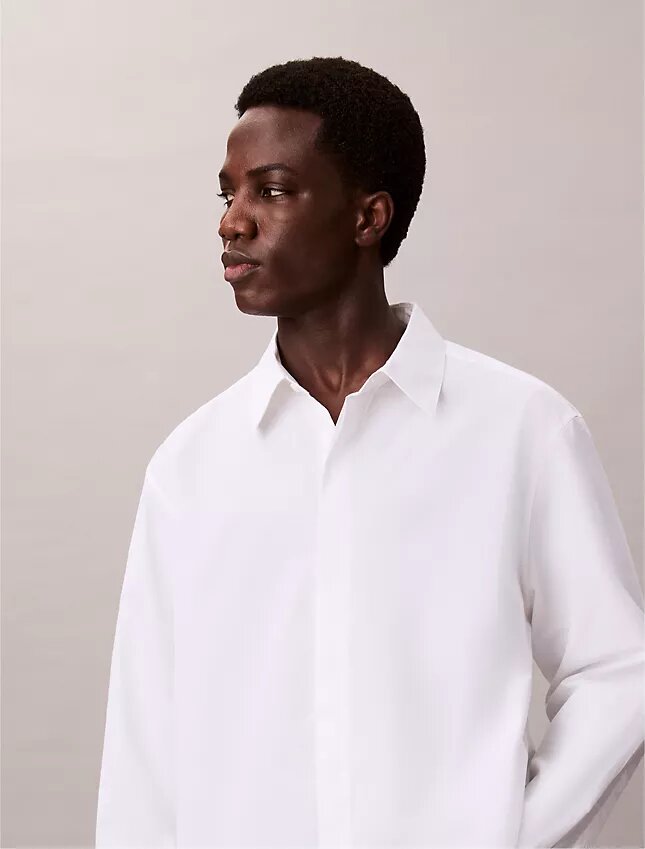 Camisa holgada de algodón y seda Camisa holgada de algodón y seda