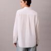 Camisa holgada de popelín de algodón con botones