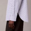 Camisa holgada de rayas de algodón con botones