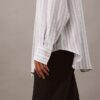 Camisa holgada de viscosa con botones Camisa holgada de viscosa con botones