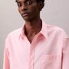 Camisa oversize de popelín de algodón con botones