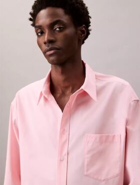 Camisa oversize de popelín de algodón con botones