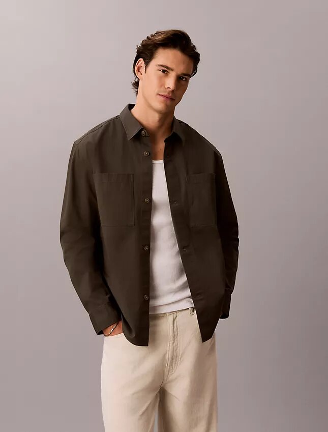 Camisa oversize de sarga lavada Camisa oversize de sarga lavada