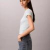 Camiseta ajustada con gráfico del logotipo Contour Rib Camiseta ajustada con gráfico del logotipo Contour Rib