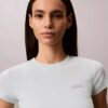 Camiseta ajustada con gráfico del logotipo Contour Rib Camiseta ajustada con gráfico del logotipo Contour Rib