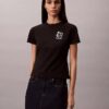 Camiseta ajustada con gráfico del logotipo de la flor Camiseta ajustada con gráfico del logotipo de la flor