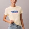 Camiseta ajustada con gráfico del logotipo en contraste Camiseta ajustada con gráfico del logotipo en contraste