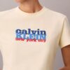 Camiseta ajustada con gráfico del logotipo en contraste Camiseta ajustada con gráfico del logotipo en contraste