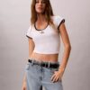 Camiseta ajustada con gráfico Monólogo Camiseta ajustada con gráfico Monólogo