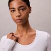 Camiseta ajustada de Modal elástico acanalado Camiseta ajustada de Modal elástico acanalado