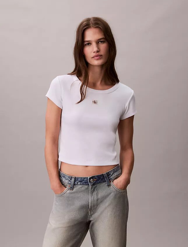 Camiseta ajustada Monologo tejida Camiseta ajustada Monologo tejida